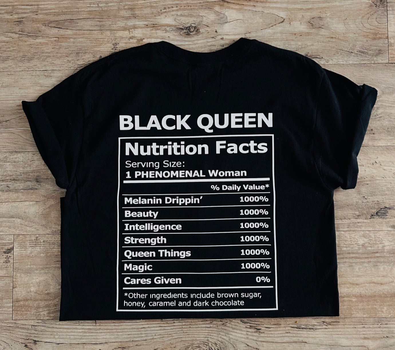 Black Woman are Dope Nutritional Facts Tee